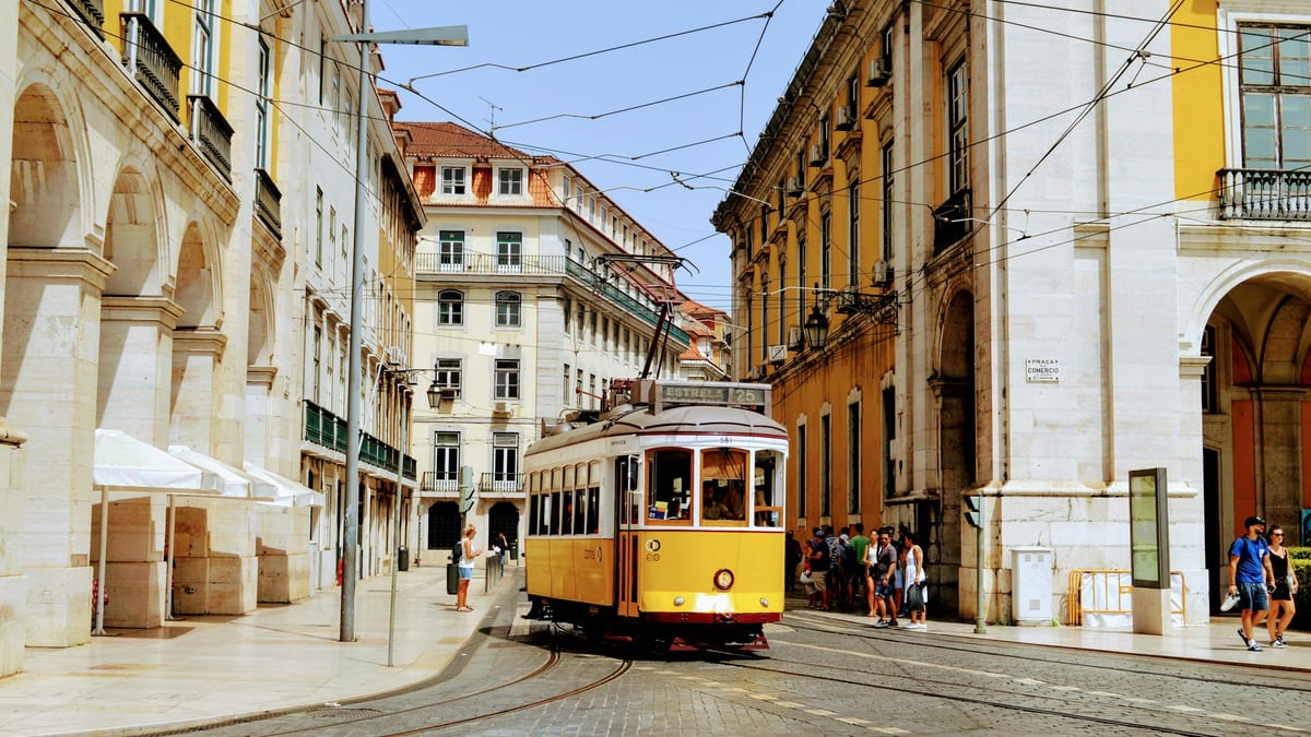 Everyday street scene in Portugal