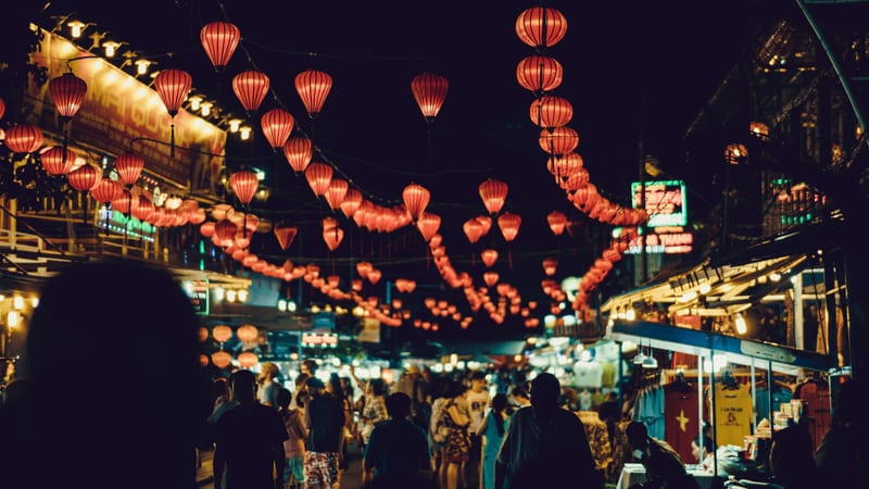 Everyday street scene in Vietnam